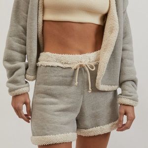 NWT $149 DONNI.  Super Soft POODLE SHORTS  Gray  SIZE XS 97% cotton